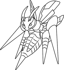 Coloring fun for all ages, adults and children. Mega Beedrill Pokemon Coloring Page Free Printable Coloring Pages For Kids