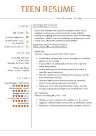 Free creative resume cv template. Resume Examples For Teens Templates How To Write