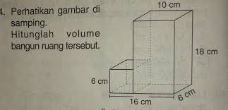 Perhatikan Gambar Disamping Hitunglah Volume Bangun Ruang Tersebut Brainly Co Id