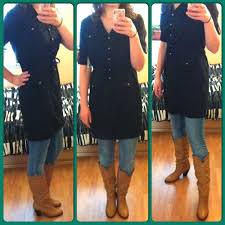 Black Jeans And Brown Cowboy Boots Cowboy Boots Skinny Jeans Long Black Shirt Long Black Shirt Cute Outfits Black Shirt