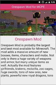 How to install minecraft pe mods share mod tell your friends about this mod! Orespawn Mod For Mcpe 1 0 Apk Download Com Prattrick Orespawn Mod Apk Free