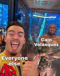 They called him Cardio Cain Velasquez last night. I hate cardio...