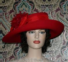 Gorgeous Red Edwardian Tea Hat Titanic