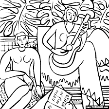 Famous Paintings Coloring Pages Page 1 Kids Art Prints Henri Matisse Coloring Pages