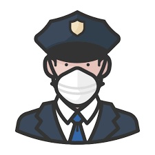 1832 gambar gambar gratis dari masker. Police White Male Coronavirus People Avatar Mask Free Icon Of Health Care And First Responders With Masks