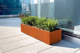 Corten steel planters are an interesting example. Plantercraft Corten Steel Metal Planter Box Rectangular Sizes Modern Garden Steel Planters For Commercial And Residential Outdoor Use Pricepulse