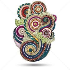 Henna Paisley Mehndi Doodles Abstract Floral Vector Illustration Design Colored Stock Vector Clipart Me Vector Design Design Element Doodle Designs