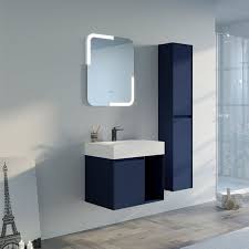Le meuble salle de bain permet d'optimiser l'espace sous la vasque. Ensemble De Meuble De Salle De Bain 60cm Meuble De Salle De Bain Bleu Saphir 60cm Artena