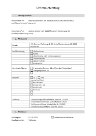 Hier finden sie einen nützlichen untermietvertrag. Untermietvertrag Vorlage Schweiz Kostenlose Word Vorlage Vorla Ch