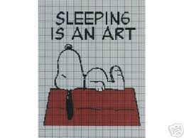 66kb — downloaded 305 times) all of the cross stitch patterns provided in crossstitch4free.com are free to download. Snoopy Sleeping Is An Art Crochet Pattern Cgct 101236