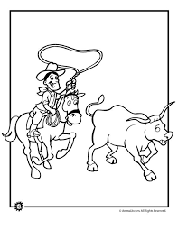 These coloring pages are an extension of olympic games activities and crafts. Cattle Roping Cowboy Coloring Page