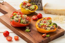 Quinoa Beef Stuffed Peppers Cook With Campbells Canada Stuffed Peppers Stuffed Peppers Beef Recipes