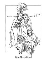 Printable baby moses basket coloring page. Free And Printable Baby Moses Coloring Pages 101 Coloring