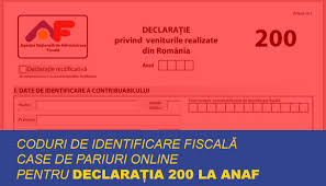 Comentarii despre anaf, fiscalitate, noul cod fiscal. Coduri De Identificare Fiscal Pentru Declara Ia 200 Anaf