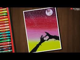 Art Arena Youtube Valentines Day Drawing Oil Pastel Drawing For Beginners