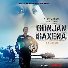 Bollywood Galiyara On Instagram Gunjan Saxena The Kargil Girl Trailer Will Be Out Tomorrow Confirmed Https Bit In 2020 Netflix Movie Netflix India Girl Movies