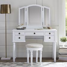 Fineboard Dressing Set With Stool Beauty Station Makeup Table Three Mirror Vanity Set 5 Organization Drawers White Walmart Com Dressing Table Design Vanity Set With Mirror Vanity Set