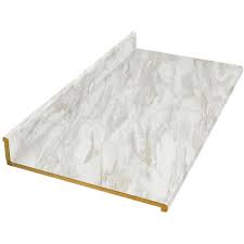 Belanger has been making countertops since 1965 and has grown to become the leader in the post formed decorative laminate countertop industry. Hampton Bay 10 Ft White Laminate Countertop With Eased Edge In Drama Marble 011349011095010 The Home Depot