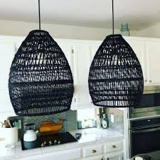 Wicker Pendant Lamp Handwoven Wicker Hanging Lamp Mooielight In 2020 Pendant Lamp Wicker Pendant Light Black Pendant Lamp