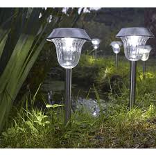 Lot De 4 Balises Solaires Manaus Inspire 2 Lumens Inox Eclairage Solaire Eclairage Solaire