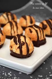 Ma Cuisine Au Fil De Mes Idees Rochers A La Noix De Coco Et Chocolat Dessert Noix De Coco Alimentation