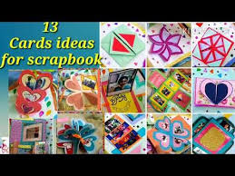 Use the double sided tape to adhere one piece of patterned paper to your cardstock background. 1372 How To Make Scrapbook Pages 13 Different Card Ideas Scrap Book Tutorial Youtube How To Make Scrapbook Handmade Scrapbook Cards