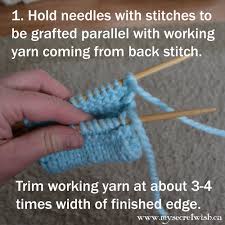 It's often used to close up the toes of socks or shoulder seams, (among other things). Kitchener Stitch Grafted Bind Off Talena Winters