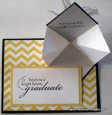 This will go on the left, on top of some black printed moxie paper. Stampin Up Graduation Card With A Fun Fold Karentitus Com Graduation Cards Stampin Up Graduation Cards Up Graduation