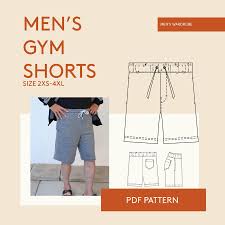 Make sew patterns by yourself!! Men S Gym Shorts Sewing Pattern Wardrobe By Me