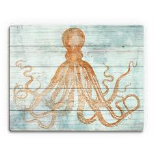 Cool artwork gives homes a punch of personality, which is why finding unique artwork for your home is such a treat. Creative Gallery 11 In X 14 In Vintage Octopus Sandstone Planked Wood Wall Art Print Bhs00205p1114x The Home Depot