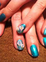 Calla Lilies 3d Nail Art On Shellac Manicure Shellac Manicure Nails Manicure