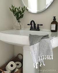 Our Powder Room Crazy Wonderful Powder Room Decor Bathroom Towel Decor Top Bathroom Design
