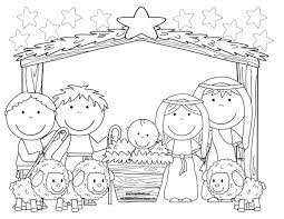 Nativity Coloring Page Kerstmis Kleurplaten Kleurplaten En Christelijke Kerst