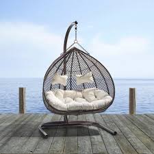 Hangesessel Bari Inkl Kissen Dunkelbraun Braun Modern Kunststoff Metall 130 201 5 116cm Modern Living Sessel Balkon Dekor Diy Gartenmobel