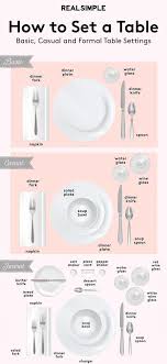 • learn eating etiquette for international foods. How To Set A Table Basic Casual And Formal Table Settings Formal Table Setting Table Setting Etiquette Table Etiquette