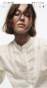 Zara White Boho /Cowboy Blouse, Size M, Long Sleeve, Lace (Neu (gemäss  Beschreibung)) in Biel/Bienne für CHF 15