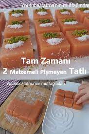 tam zamani 2 malzemeli pismeyen tatli tarifi tatli tarifleri tatli yemek sanati