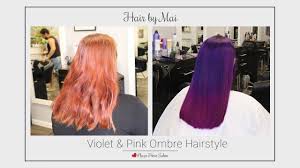 When you know which pink suits you best, you can always use crazy colour or a home tinting kit to keep. Violet To Pink Ombre Hairsyle Plaza Hair Salon