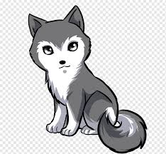 This time i will be showing you all how to draw an anime girl, step by. Gray Wolf Illustration Siberian Husky Puppy Anime Drawing Cuteness Husky Mammal Animals Cat Like Mammal Png Pngwing