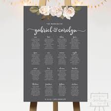 French Florals Wedding Seating Chart