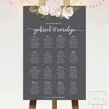 french florals wedding seating chart