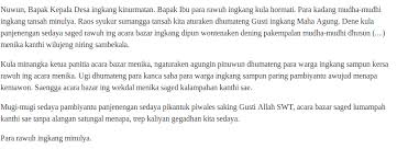 10 Contoh Pidato Bahasa Jawa Singkat Krama Alus Inggil