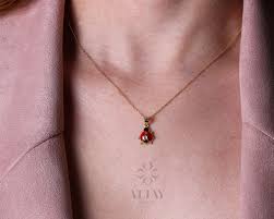 Gold Ladybug Pendant Necklace 14k Gold Dainty Animal Layering Etsy In 2021 Everyday Jewelry Daisy Jewelry Fancy Necklace