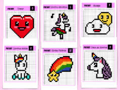 Le Monde Des Licornes En Pixel Art Un Jour Un Jeu Pixel Art Pixel Art A Imprimer Pixel Art Licorne