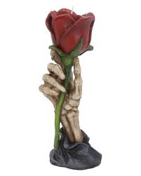 Without a doubt, a rose can be a sign of love. Skeleton Hand With Rose Tealight Holder Order Online Horror Shop Com