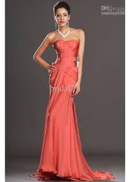 Coral Mermaid Chiffon Evening Dresses 2014 New Asymmetrical Pleating Court Train Bridesmaid Gowns High Street Evening Dresses Ignite Evenings Dresses From Brida Chiffon Evening Dresses Strapless Evening Dress Evening Dresses