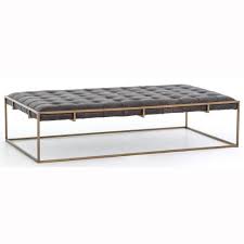 Rectangle tufted ottoman coffee table. Oxford Rectangular Cocktail Ottoman Rialto Ebony High Fashion Home