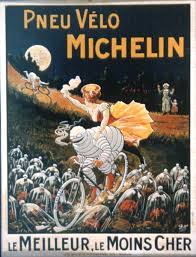 Cycling Nostalgia Trivia Time Michelin Man Bike Poster Vintage Posters