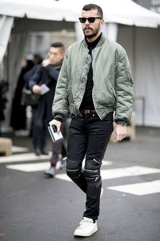 Turtleneck with Bomber Jacket Outfits For Men (318 ideas & outfits) | Lookastic