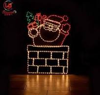 Outdoor Waterproof LED Christmas Motif Decoration Rope 2D Santa Claus  Christmas Lights